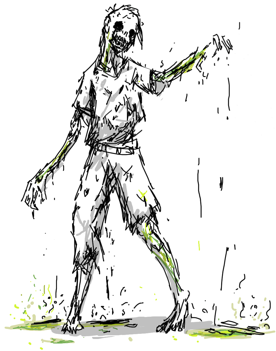 Acid Zombie drawing