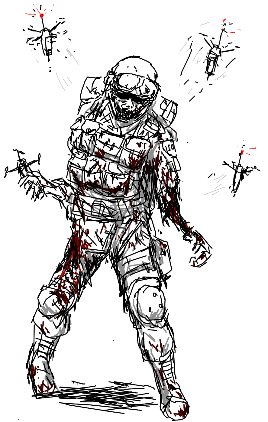 Grendier Zombie Drawing