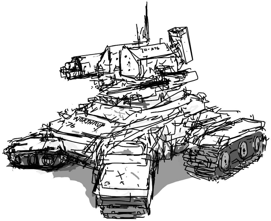 A mini tank drawing