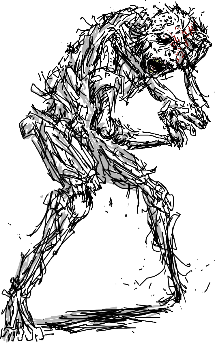 A broken Cyborg Drawing